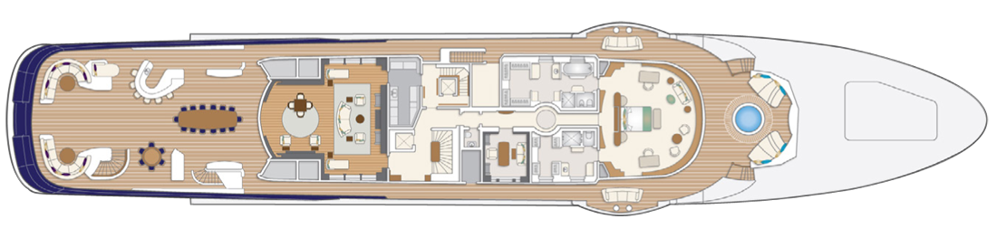Owner's Deck: Yacht SOLANDGE